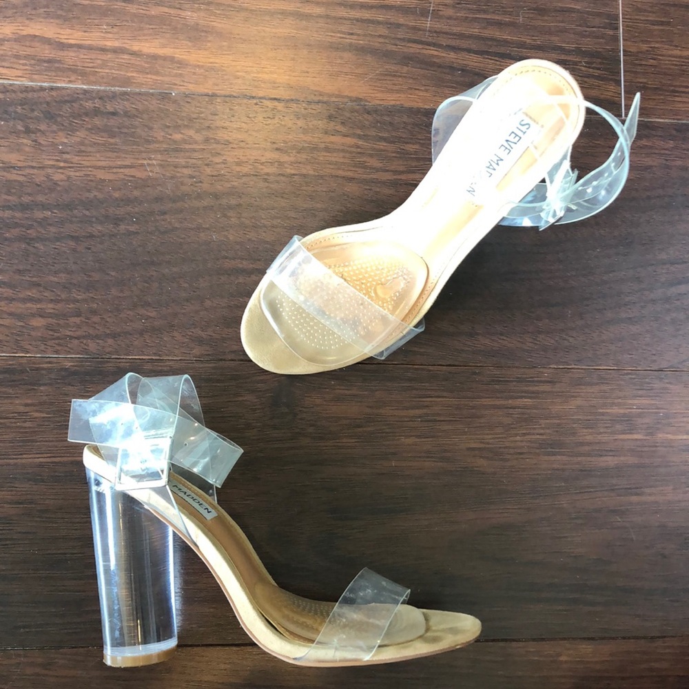 Steve Madden clear heels